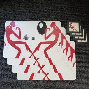 Retroneu Design Studio 225 Placemat & Coaster Set Retro Chic Made in Italy (1)